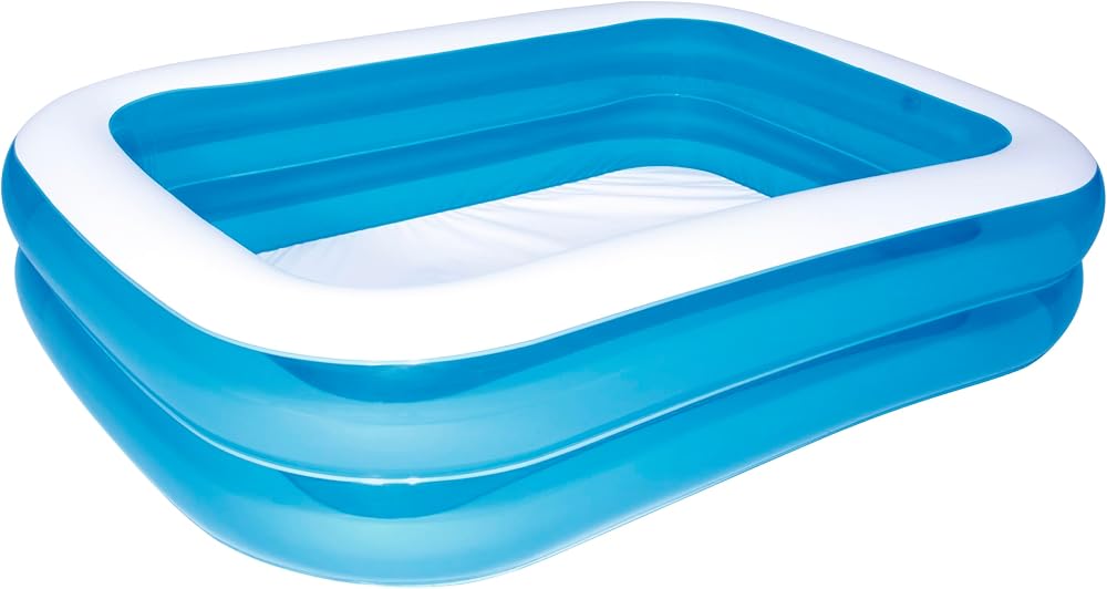 Bestway- Jumbo Dikdörtgen Havuz, Mavi-Beyaz, 211 X 132 X 46 Cm Aile Havuzu