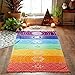 Produktbild 7 Chakra Pendant - Polyester Bohemia Wall Hanging India Mandala Blanket 7 Chakra Colored Tapestry Rainbow Stripes - Bedroom Tapestry Tapestries Hanging Wall Colorful