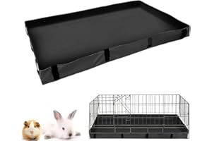 bangminda Impermeabile Oxford Tessuto Habitat per Guinea Pig Pet Cage (Gabbia Non Inclusa) Base in Rete Sostitutiva per Gabbia per Conigli Lettiera Gabbie Liner per per Animali Piccole (XL, Nero)