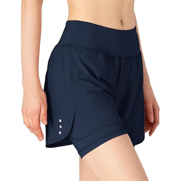 PINSPARK Sportbroek voor dames, korte sportshorts, 2-in-1 sportshorts met zakken, hoge taille, hardloopbroek, sneldrogende trainingsbroek, hardloopbroek, fitness, yoga, joggen, A Zwart, M