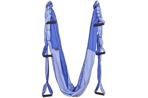 ELINA PILATES Yoga Hammock-Columpio DE Yoga 250 * 145 CM, Tela de Nailon 210T, con Hamaca y Estribos, Peso Máximo 250 kg, Terapia de Inversión, Accesorios Incluidos
