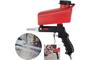 MISS GOOD Sand Blasters Portable Handheld 90psi Gravity Sand Blasting Kit Adjustable Flow Rate Spray Sandblasting Air Gun Pneumatic Sandblaster Blasting for Paint Remove Stains Rust Spot Spray Tool