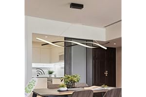 LANEKD Lámpara colgante LED Moderna LED Lamparas de techo Salón Regulable Restaurante Bar con control remoto dormitorio baño pasillo cocina café lámpara Oficina Acrílico Pantalla Espiral Diseño Lámpara