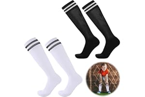 MILIAFLICK Fußballsocken Kinder 27-38 Kniestrümpfe Kinder Fussball Socken Lang Kinder Fussballsocken Sportsocken Trainingssocken Elastische Atmungsaktive Kniestrümpfe für 5-12 Jahr Jungen Mädchen