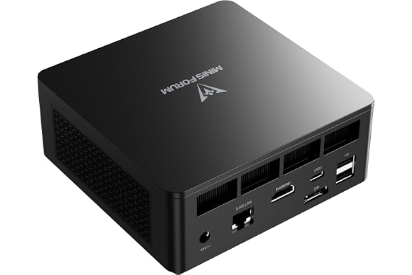 MINIS FORUM UM690L Slim Mini PC, AMD Ryzen 9 6900HX 8C jusqu'à 4.9 GHz et AMD Radeon 680M, 32 GB LPDDR5(on Board, jusqu'à 6400MT/s)/512GB SSD, HDMI/USB4/DP Sortie vidéo, USB 3.2 x 2, WiFi 6E, BT5.2