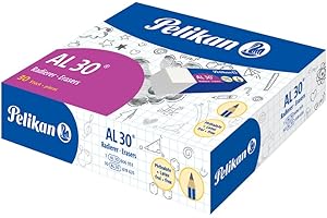 Pelikan Gomme da Cancellare, AL 30, Gomma Bianca, per Matite in Grafite, Disegno Tecnico e Artistico, Adatta ai Bambini, Confezione da 30 Pezzi, Dimensione 43x17x12mm