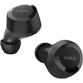 Belkin SOUNDFORM Bolt, Ger&ccedil;ek Kablosuz Kulaklıklar, Kablosuz Şarj, IPX5 Ter ve Suya Dayanıklı, USB-C, 28 Saate Kadar Pil &Ouml;mr&uuml;