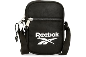 Reebok Boston Petit Sac à Bandoulière Noir 12x17x2,5 cms Polyester