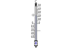 CSL - Analoges Thermometer aus Metall – Außenthermometer wetterfest – Länge 19 x Breite 3,7 cm – Messbereich -40° bis +50° C – klassisches Design - schwarz