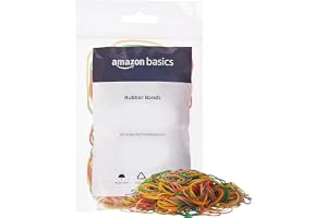 Amazon Basics Rubber Bands | Enhanced Stretchability and Durability | (3 inch, Pack of 50 gm) (Multicolour)