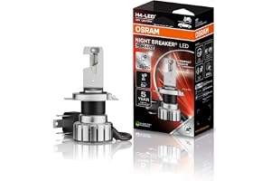 OSRAM NIGHT BREAKER LED SMART H4 för motorcyklar; upp till 330% högre ljusstyrka; 6000K, LED-retrofitlampa för gatulovliga mo
