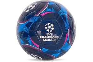 ROGER'S Pallone Champions League Palla Calcio Ufficiale Adulti Bambini. Misura Grande Taglia 5 (Blu Rosa Azzurro).