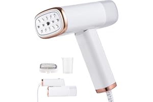 AILGELY Vapore, stiratrice a vapore, ferro da stiro portatile pieghevole, 1000 W, 120 ml, riscaldamento rapido, piroscafo a mano, vapore, per vestiti, serbatoio dell'acqua rimovibile con spazzola per casa,