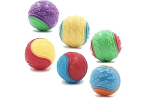 AYR 6‑Pack Squeaky Dog Balls – Durable TPR Chew Toys for Puppies & Dogs, Teeth Cleaning Interactive Play