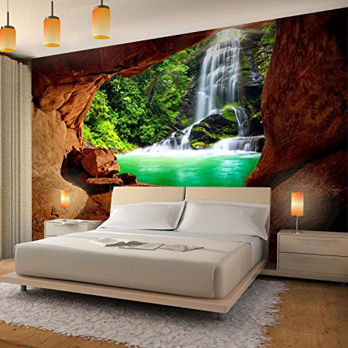 Fototapete Wasserfall 352 x 250 cm – Vliestapete – Wandtapete – Vlies Phototapete – Wand – Wandbilder XXL – !!! 100% MADE IN GERMANY !!! Runa Tapete 9071011c - 3