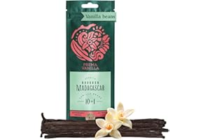 PREMA VANILLA MADAGASCAR PREMA VANILLA 10+1 Laski Wanilii Bourbon Premium - Naturalna i Bio Laski Wanilii 14-18cm z Madagaskaru - Laska Wanilii Wysokiej Jakości Gourmet - Bogaty i Intensywny Aromat - Pakowane próżniowo