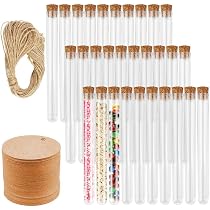 100 Tubes à Essai 15x100mm Avec Bouchons Liège - DIY, Cadeaux, Laboratoire