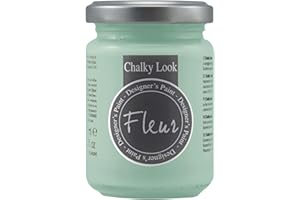 FLEUR DESIGNER'S PAINT | Pittura ad Acqua, Effetto Gesso Naturale, Extra Opaca, Fleur Chalky F79, Colore Malmo Green, Made in Italy, Formato da 130 ml