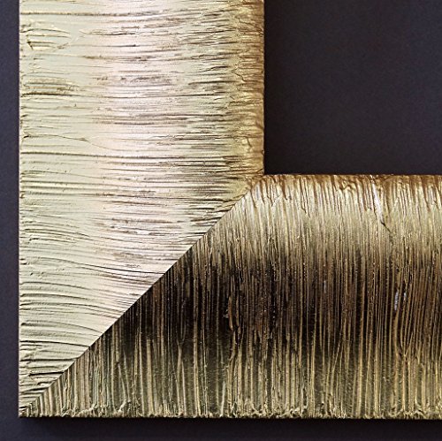 Spiegel Wandspiegel Badspiegel Flurspiegel Garderobenspiegel - Über 200 Größen - Mailand Gold 8,3 - Außenmaß des Spiegels 50 x 100 - Wunschmaße auf Anfrage - Antik, Barock