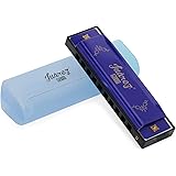 JUAREZ Junior JJ10HL 10 Holes Educational Harmonica Key of C Scale | Mouth Organ | Cover - Aluminum | Comb - Abs | Reed – Aluminum Blue: 