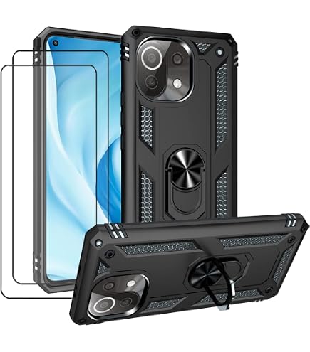 EbestStar Cover Trasparente Per Xiaomi Mi 11 Lite, 5G E NE – Silicone TPU Antiurto Con Bordi Rinforzati + 2 Vetri Temperati 9H