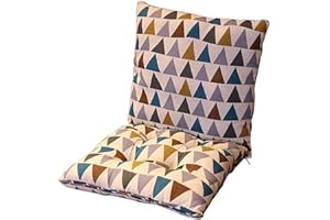 PING BU Cuscino spesso 8 cm, con schienale posteriore, cuscino per sedia a sdraio da giardino, reclinabili, ufficio e sala da pranzo (40 x 40 cm, C)