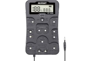 VOLTCRAFT Batteritestare BT-12DIG Mätområde (batteritestare) 1,2 V, 1,5 V, 3 V, 3,7 V, 6 V, 9 V, 12 V Batteri, Batteri