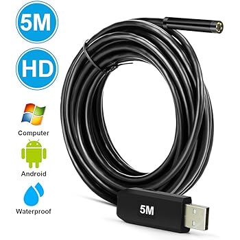 TELECAMERA ENDOSCOPICA 10 MT 6 LED CAVO SONDA FLESSIBILE USB 10 METRI - Foto 7