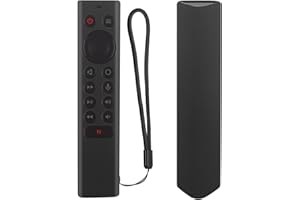 CHUNGHOP Ochronne silikonowe etui do pilota NVIDIA Shield TV Pro/4K HDR - zmywalne etui zapobiegające zgubieniu z pętlą - czarne