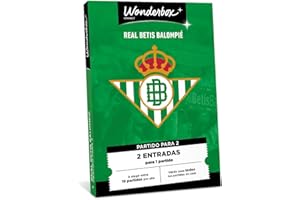 Tick&Box - Caja Regalo - Real Betis Balompié - 1 Partido - 2 Entradas - para un Partido en su Estadio Legendario en Sevilla