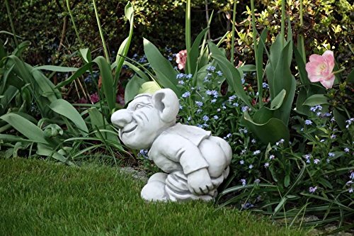 ST101015 Cooler Troll mit nackten Arsch "Leck mich!" Gnom Wichtel Steinfigur