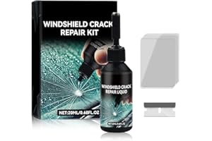 Kit de Réparation de Fissures de Pare-Brise – Colle de Verre Universelle pour Éclats, Fissures en Étoile et Toile d'Araignée, Liquide de Réparation Rapide pour Pare-Brise et Vitres de Voiture (1PC)