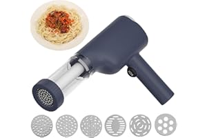 JIELE Machine électrique Idiyappam et pâtes - Presse à pâtes portable sans fil - Machine à pâtes automatique 6 en 1 - Outils de cuisine polyvalents pour Idiyappam, pâtes et nouilles maison（Blanc）