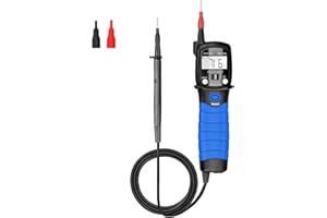 Electrical Voltage Tester Pen, Kethvoz Digital Multimeter Handheld Electric Continuity Meter, Auto Ranging Voltmeter Measure DC/AC Volt Resistance Diode with LCD Backlight & LED Flashlight KE-38B