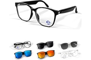 Xmenha AI Smart Bluetooth Glasses Sunglasses for Women Men with Open Ear Speakers Bluetooth Headphones Real Time Language Translator Translation Eyeglasses for Sports Driving Outdoor