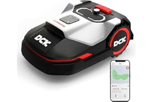 DCK Robot Tondeuse 600㎡ avec Contrôle App, Pente 40%, Tondeuse Intelligente avec Plan de Tondaison, 30-60 mm Réglage de Hauteur de Coupe, Capteur de Pluie, Connexion WiFi & Bluetooth, 54dB, IPX5