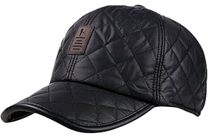 Estwell Casquette de Baseball en Automne Hiver pour Hommes Femmes Réglable Chaud Chapeau Protège Oreille