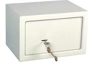 GENERIQUE - Schlüsselsafe - 9L - 18 x 28 x 20 cm - Weiß - Wandtresor - Tresor mit Schloss - 2 Sicherheitsschlüssel