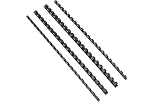 QWORK® 200er Pack A4 Bindekämme aus Kunststoff - Multi-Size 6/8/10/12mm, 21 Ring, Ideal für 20-80 Blatt