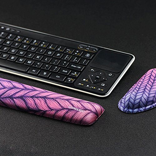 Lizimandu Tastatur Handgelenkauflage Pad und Maus Handballenauflage Auflage Handgelenk Rest Unterstützung, Anzug für Gaming / Office / Home(Steigungsseil/Gradient Rope) - 3
