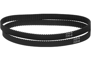 QUARKZMAN 2 st 2GT gummi kuggrem rem rem stängd slinga gummiband 220–2GT-9 6 mm bredd x 220 mm längd 3D skrivare kuggrem gumm
