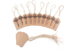 ENJOYGOEU Chiavi Apribottiglie per Matrimonio 50Pz Vintage Scheletro Bomboniere Chiavi Apri di Bottiglia per Matrimonio Confezione da Rame per Ospiti Feste Banchetti Bar Fornitur