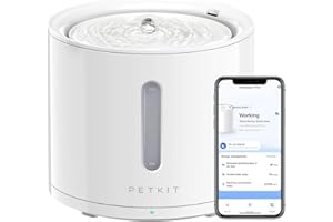 PETKIT Automatische Intelligenter Trinkbrunnen für Katze und Hund, Drahtlose Wasserpumpe,2L Sichtbarer Wasserstand mit Filter,App-gesteuert, Ultraleise