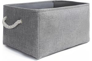 Mangata Boîte de rangement en tissu, 1 paquet (gris, grand)