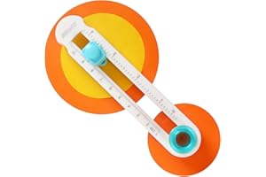 ZYEKIU Cortador de Papel, Cortadora de Papel Giratorio 360°, Cortador de Círculos Ajustable, Cortador Papel DIY, Cortador de Papel Circular Ajustable, para Tarjetas, álbumes de Recortes