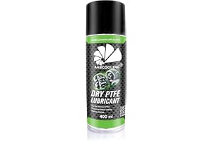 AABCOOLING Torrt PTFE-smörjmedel 400ml - Torrt smörjmedel med PTFE-teflon, för metall, plast, styrningar, gångjärn och precisionsmekanismer, högmotståndskraftig och långvarig PTFE-film