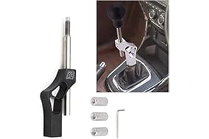SKUNTUGUANG Extension réglable de changement de vitesse de voiture en acier inoxydable - Noir