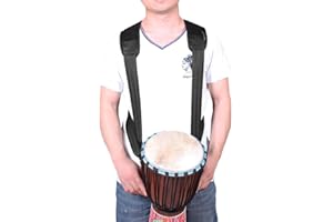 FAKEFACE African Djembe Shoulder Strap Thick Padded Burden Release African Hand Drum Carry Strap Djembe Shoulder Strap Harness Percussion Instrument Sling Belt for Adult Stage Performance