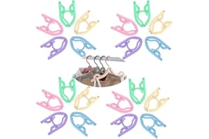 CRITIVE-SHOP Clothes Hangers Set of 20 - Plastic Coat Travel Hangers - Travel Accessories for Outdoor Camping Travel (5 Colour)