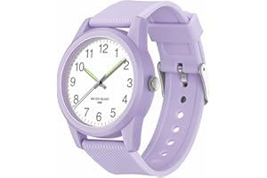 TENOCK Reloj de Aprendizaje para Niños 50 Metros Resistente al Agua Relojes para Niños y Niñas Fácil de Leer Hora Analógica Profesor